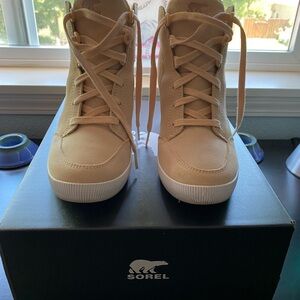 Sorel Cream High-Top Sneakers